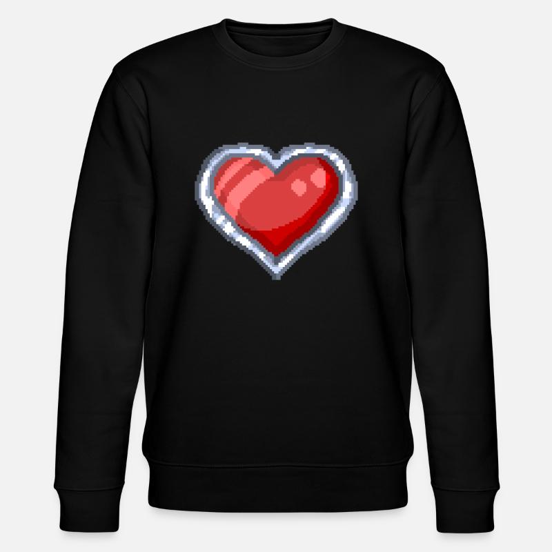 Pillowg1rl Emote Herz - Stanley/Stella Unisex Bio-Sweatshirt CHANGER  - Schwarz