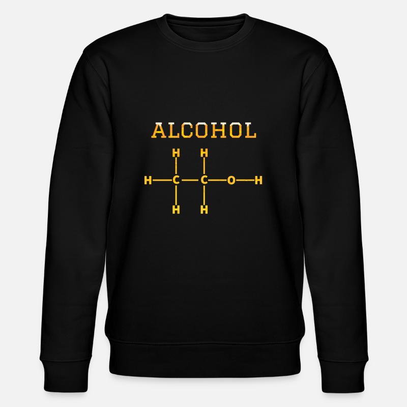 Alkohol-Molekül - Stanley/Stella Unisex Bio-Sweatshirt CHANGER  - Schwarz