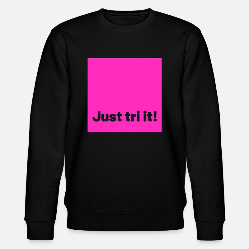 just tri it pink - Stanley/Stella Unisex Bio-Sweatshirt CHANGER  - Schwarz