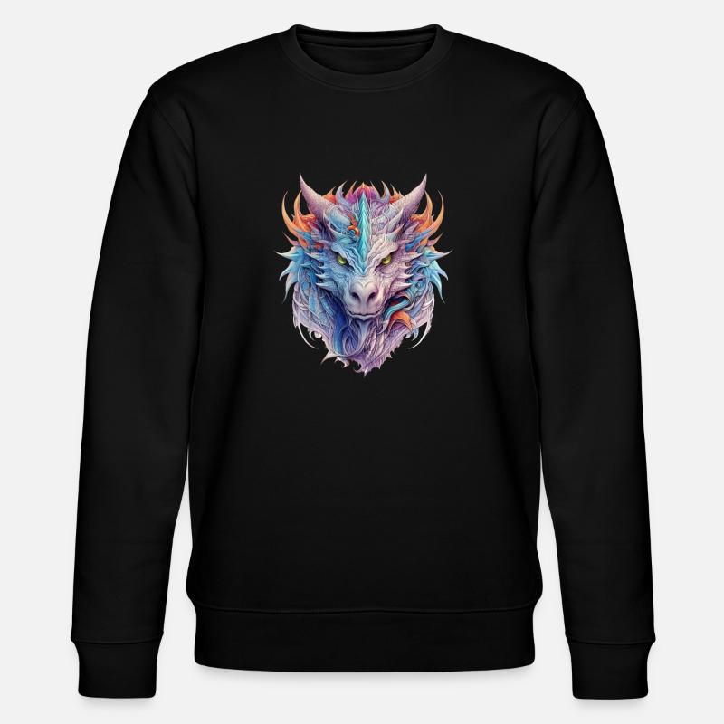 Dragon Face - Stanley/Stella Unisex Bio-Sweatshirt CHANGER  - Schwarz