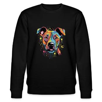 American Stafford Dog Gift Dicton - Sweat bio CHANGER Stanley/Stella Unisexe - noir - Devant - Nik (191cm) & Marisol (170cm)