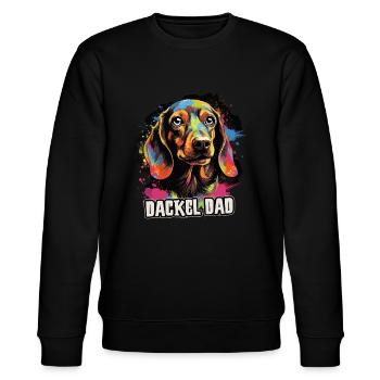 Dackel Hund Geschenk Spruch - Stanley/Stella Unisex Bio-Sweatshirt CHANGER  - Schwarz - Vorne - Nik (191cm) & Marisol (170cm)