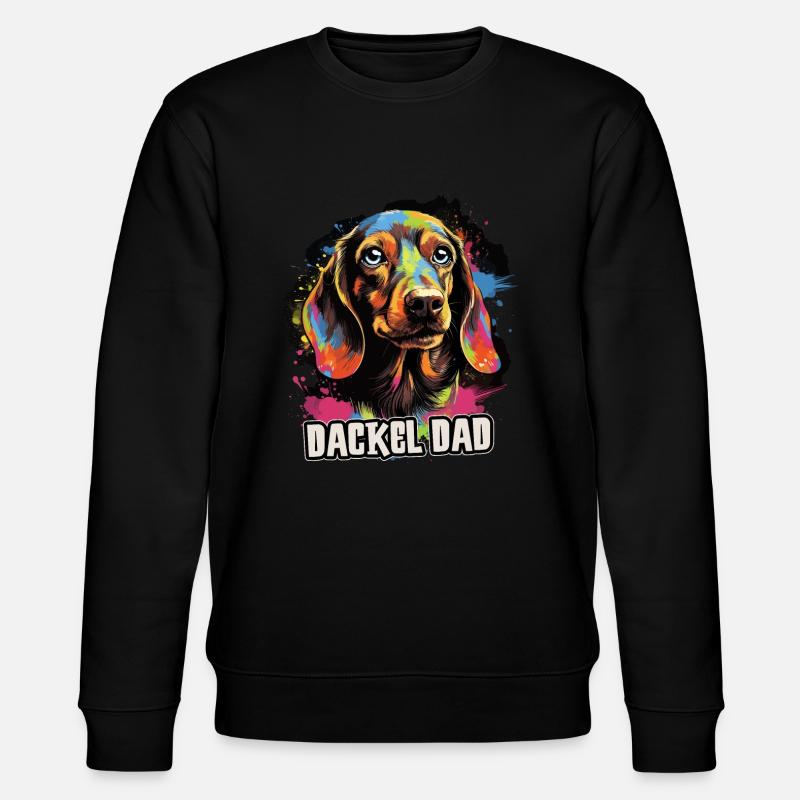 Dackel Hund Geschenk Spruch - Stanley/Stella Unisex Bio-Sweatshirt CHANGER  - Schwarz