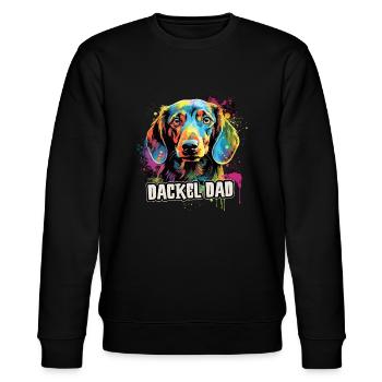 Dackel Hund Geschenk Spruch - Stanley/Stella Unisex Bio-Sweatshirt CHANGER  - Schwarz - Vorne - Nik (191cm) & Marisol (170cm)