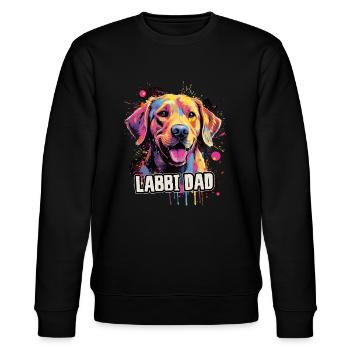 Labbi Hund Geschenk Spruch - Stanley/Stella Unisex Bio-Sweatshirt CHANGER  - Schwarz - Vorne - Nik (191cm) & Marisol (170cm)