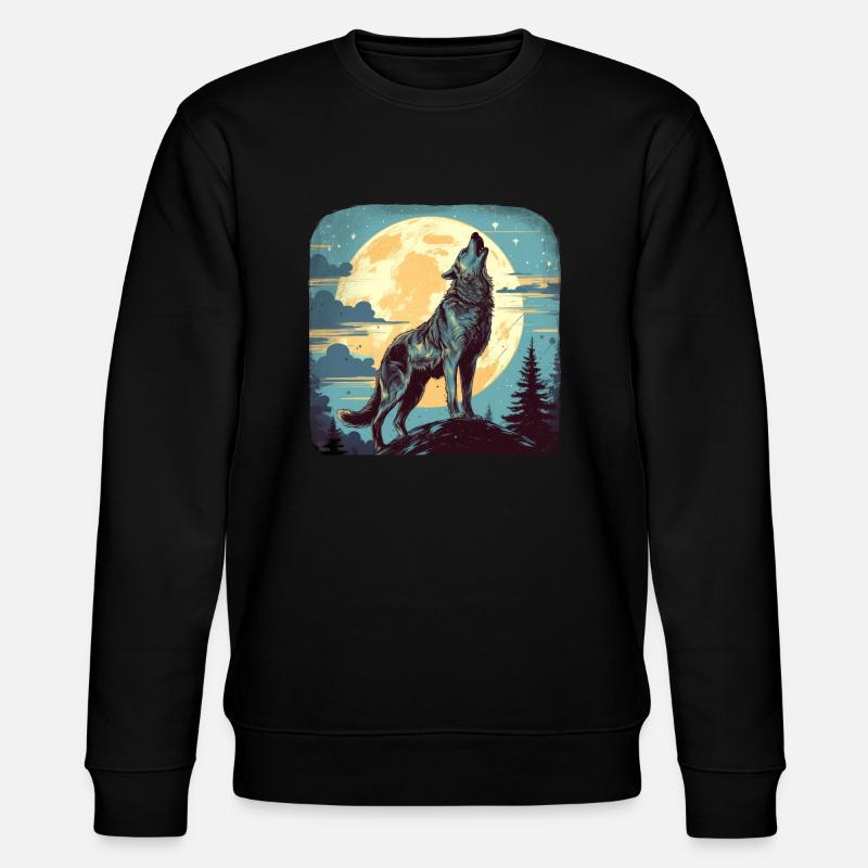 Wolf - Stanley/Stella CHANGER Unisex Organic Sweatshirt - black