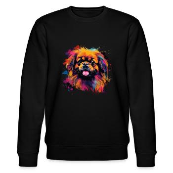 Chien Pékinois Cadeau Dire - Sweat bio CHANGER Stanley/Stella Unisexe - noir - Devant - Nik (191cm) & Marisol (170cm)
