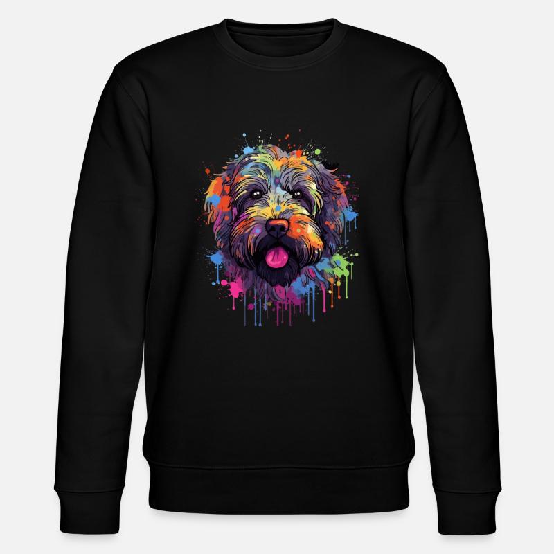 Poodle Dog Gift Saying - Stanley/Stella CHANGER Unisex Organic Sweatshirt - black