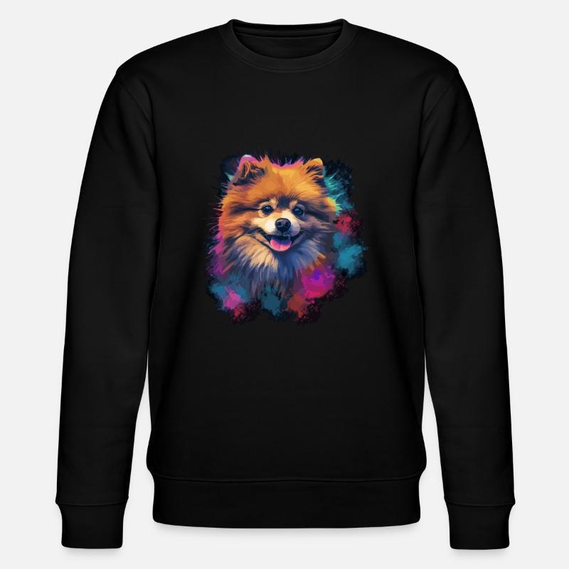 Zwergspitz Hund Geschenk Spruch - Stanley/Stella Unisex Bio-Sweatshirt CHANGER  - Schwarz