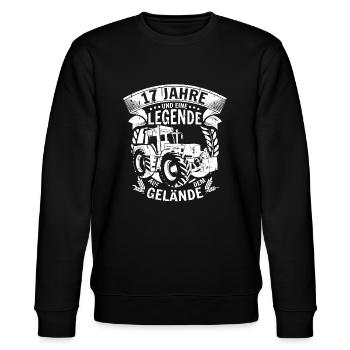 Landwirt Geschenk 17. Geburtstag 17 Jahre - Stanley/Stella Unisex Bio-Sweatshirt CHANGER  - Schwarz - Vorne - Nik (191cm) & Marisol (170cm)