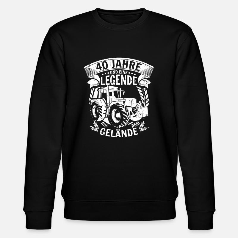 Landwirt Geschenk 40. Geburtstag 40 Jahre - Stanley/Stella Unisex Bio-Sweatshirt CHANGER - Schwarz