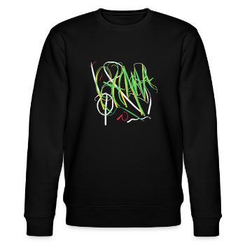 The Crazy Ghana Hoodie - Stanley/Stella CHANGER Unisex Organic Sweatshirt - black - Front - Nik (191cm) & Marisol (170cm)