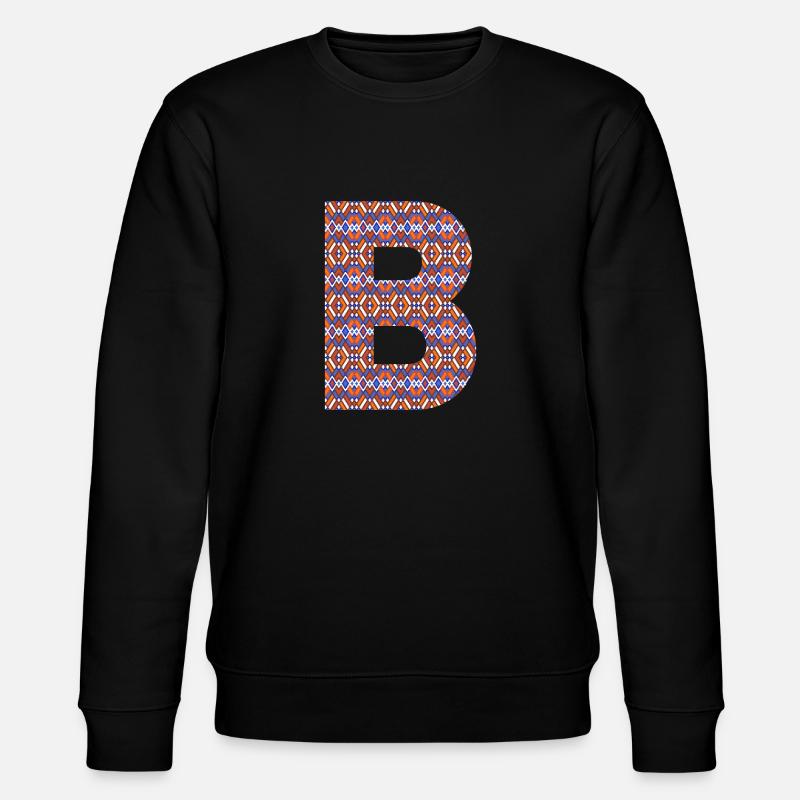 Monogramme Lettre B - motif géométrique - Sweat bio CHANGER Stanley/Stella Unisexe - noir