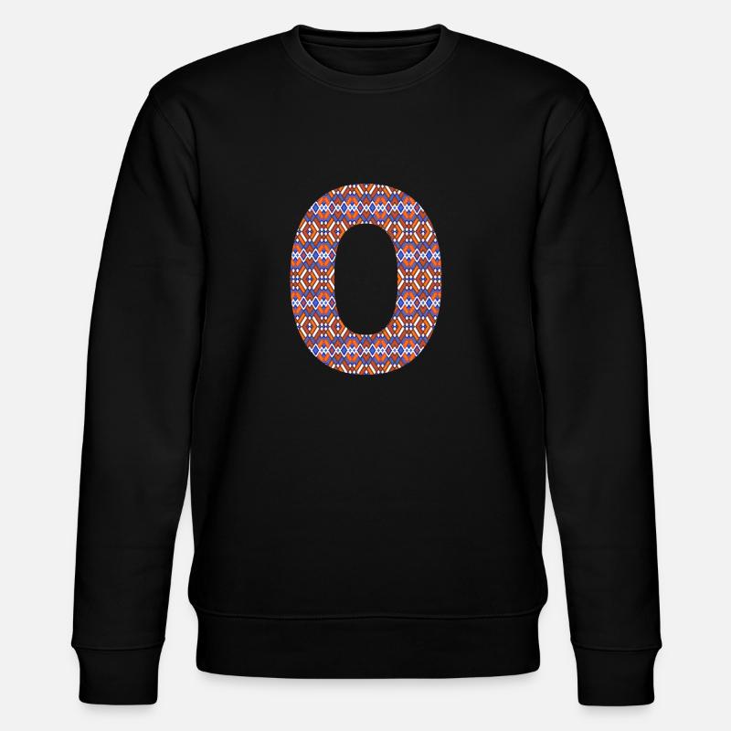 Monogram Letter O- geometric pattern - Stanley/Stella CHANGER Unisex Organic Sweatshirt - black