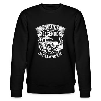 Landwirt Geschenk 79. Geburtstag 79 Jahre - Stanley/Stella Unisex Bio-Sweatshirt CHANGER  - Schwarz - Vorne - Nik (191cm) & Marisol (170cm)