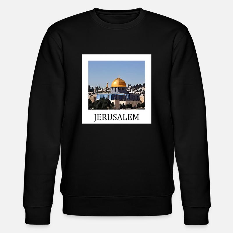 Jerusalem - Stanley/Stella Unisex Bio-Sweatshirt CHANGER  - Schwarz