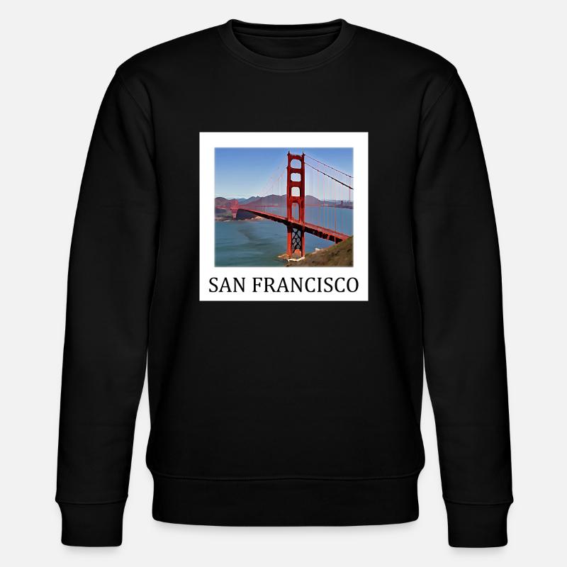 San Francisco - Stanley/Stella Unisex Bio-Sweatshirt CHANGER  - Schwarz