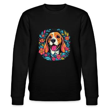 Cadeau de chien Beagle - Sweat bio CHANGER Stanley/Stella Unisexe - noir - Devant - Nik (191cm) & Marisol (170cm)
