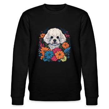 Bichon Frise Chien Cadeau - Sweat bio CHANGER Stanley/Stella Unisexe - noir - Devant - Nik (191cm) & Marisol (170cm)