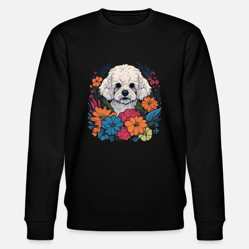 Bichon Frise Dog Gift - Stanley/Stella CHANGER Unisex Organic Sweatshirt - black