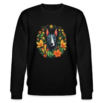 Bull Terrier Bull Terrier Chien Cadeau - Sweat bio CHANGER Stanley/Stella Unisexe - noir - Devant - Nik (191cm) & Marisol (170cm)