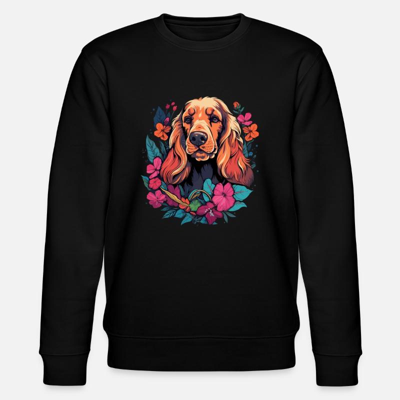 Cocker Spaniel Dog Gift - Stanley/Stella CHANGER Unisex Organic Sweatshirt - black