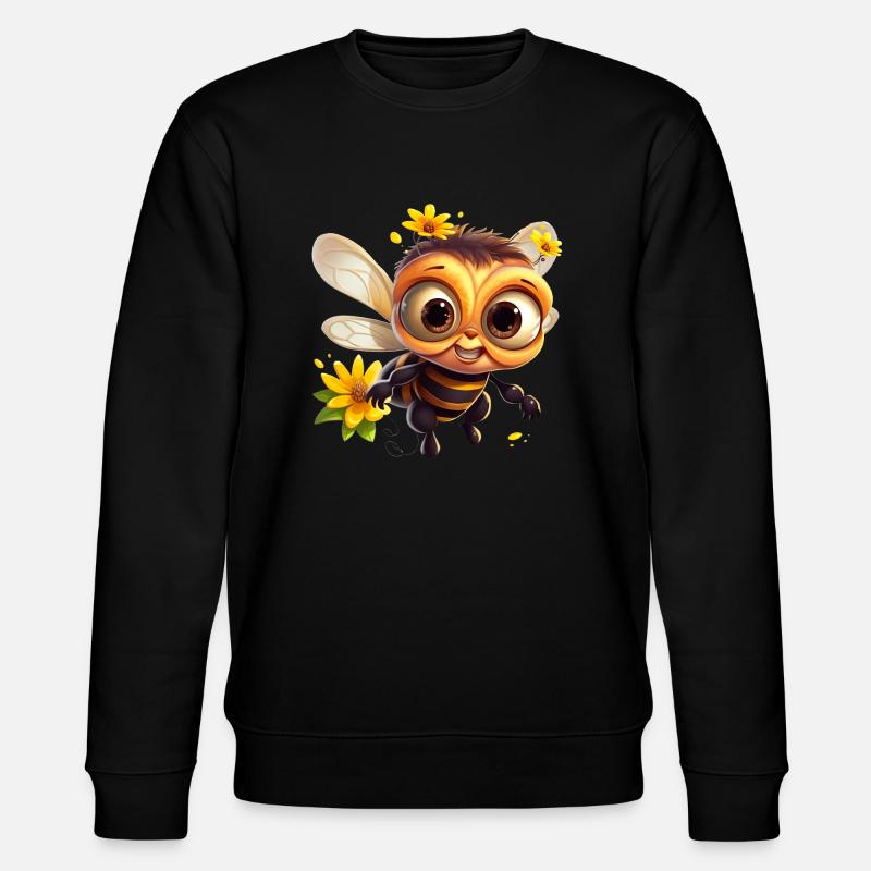 Lustiges Honigbienchen - Stanley/Stella Unisex Bio-Sweatshirt CHANGER  - Schwarz