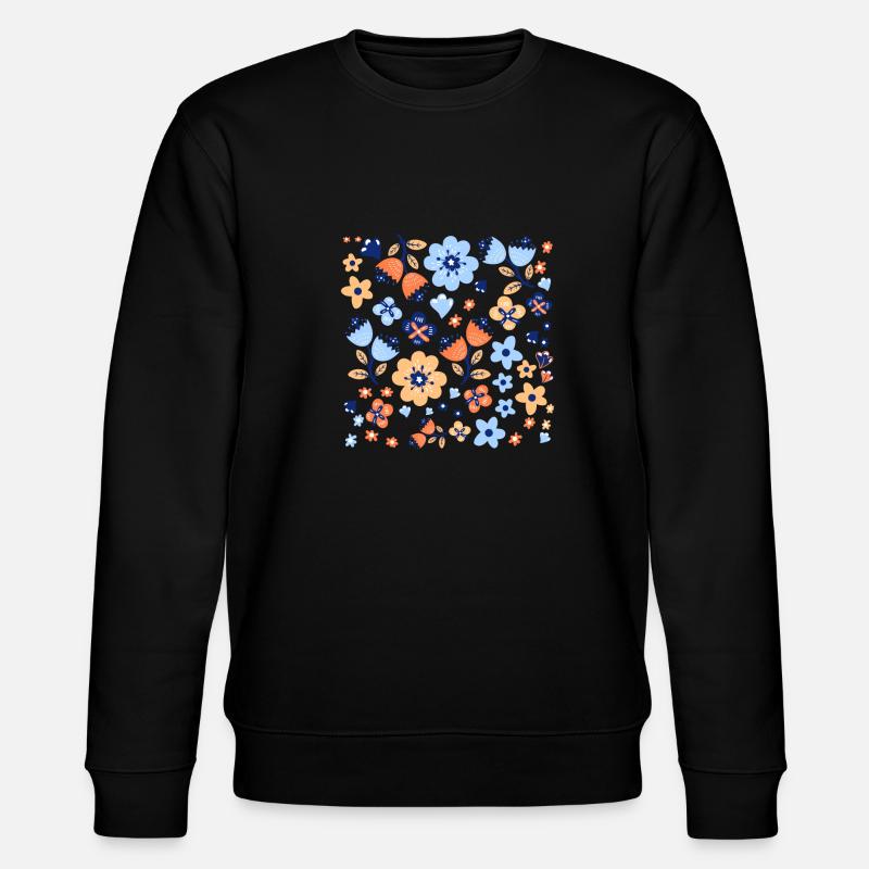 Wildblumen-Geschenkidee - Stanley/Stella Unisex Bio-Sweatshirt CHANGER  - Schwarz