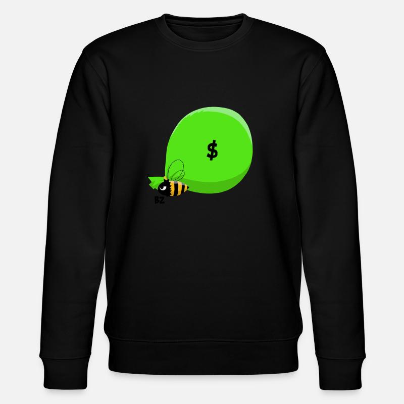 Biene & Überfall - Stanley/Stella Unisex Bio-Sweatshirt CHANGER  - Schwarz