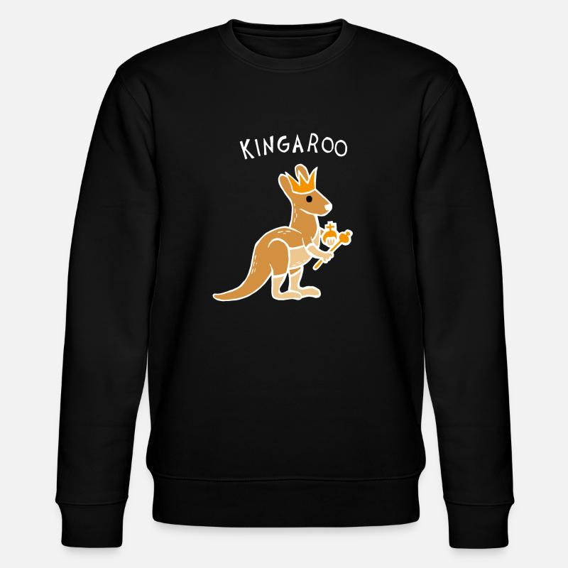 Kingaroo Känguru (Weiß) - Stanley/Stella Unisex Bio-Sweatshirt CHANGER - Schwarz