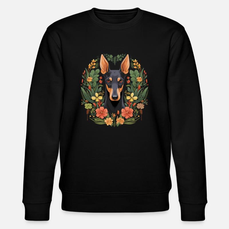 Dobermann Hund Geschenk - Stanley/Stella Unisex Bio-Sweatshirt CHANGER  - Schwarz