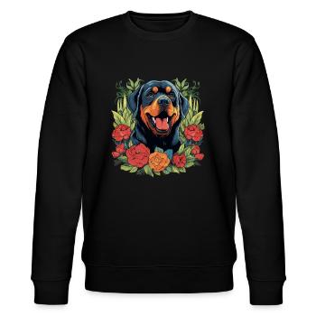 Cadeau pour chien Rottweiler - Sweat bio CHANGER Stanley/Stella Unisexe - noir - Devant - Nik (191cm) & Marisol (170cm)
