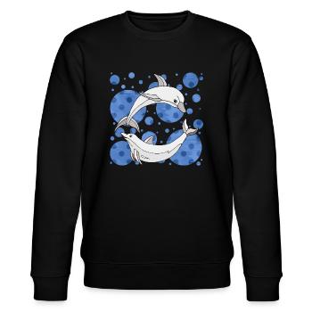 Delphine - Stanley/Stella Unisex Bio-Sweatshirt CHANGER  - Schwarz - Vorne - Nik (191cm) & Marisol (170cm)