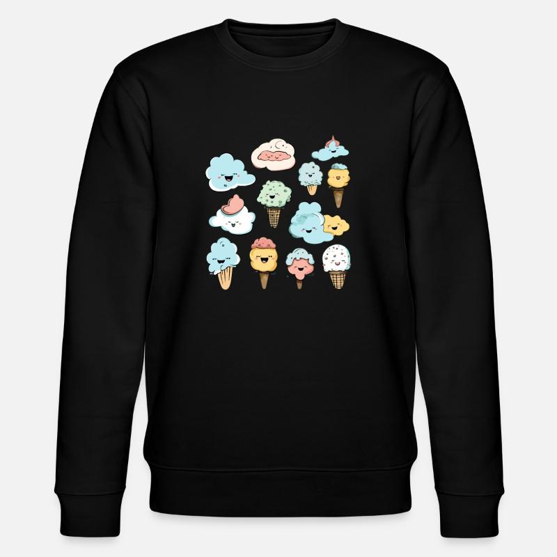 Glaces et cornets kawaii - Sweat bio CHANGER Stanley/Stella Unisexe - noir