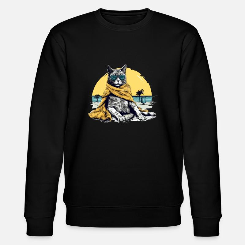 Koki the pasha cat - Stanley/Stella CHANGER Unisex Organic Sweatshirt - black