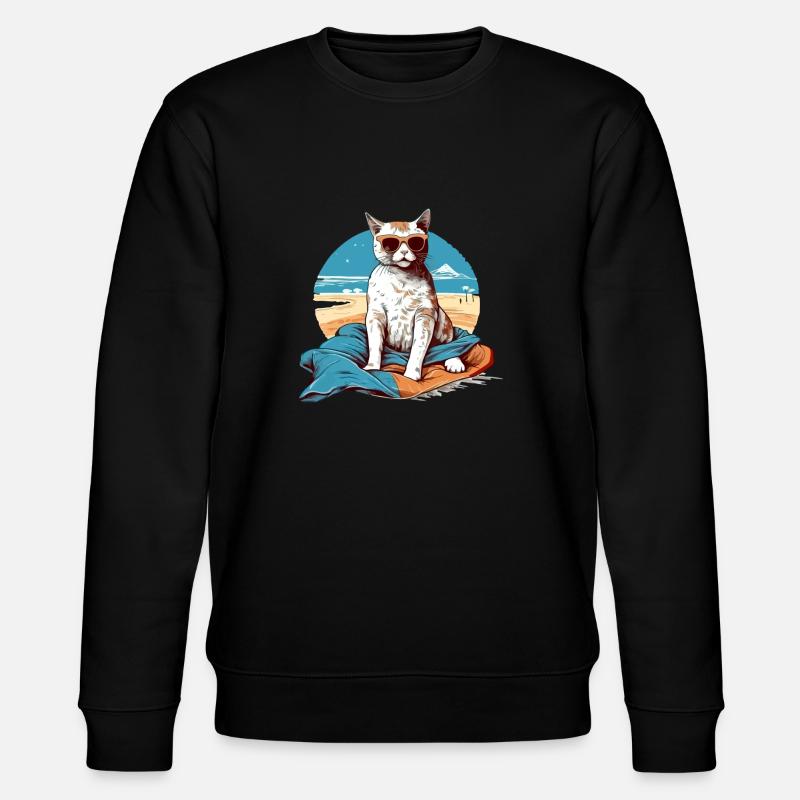 Liko die Pascha-Katze - Stanley/Stella Unisex Bio-Sweatshirt CHANGER  - Schwarz