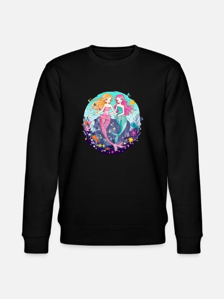 Miki og havfruerne Mina - Stanley/Stella økologisk unisex-sweatshirt CHANGER  - sort