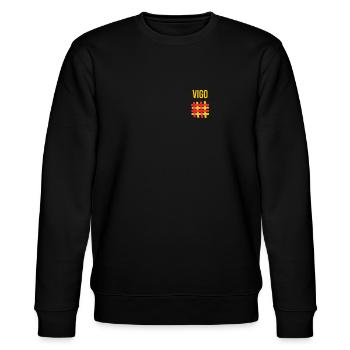 Vigo souvenir Vigo souvenir Spain - Stanley/Stella CHANGER Unisex Organic Sweatshirt - black - Front - Nik (191cm) & Marisol (170cm)
