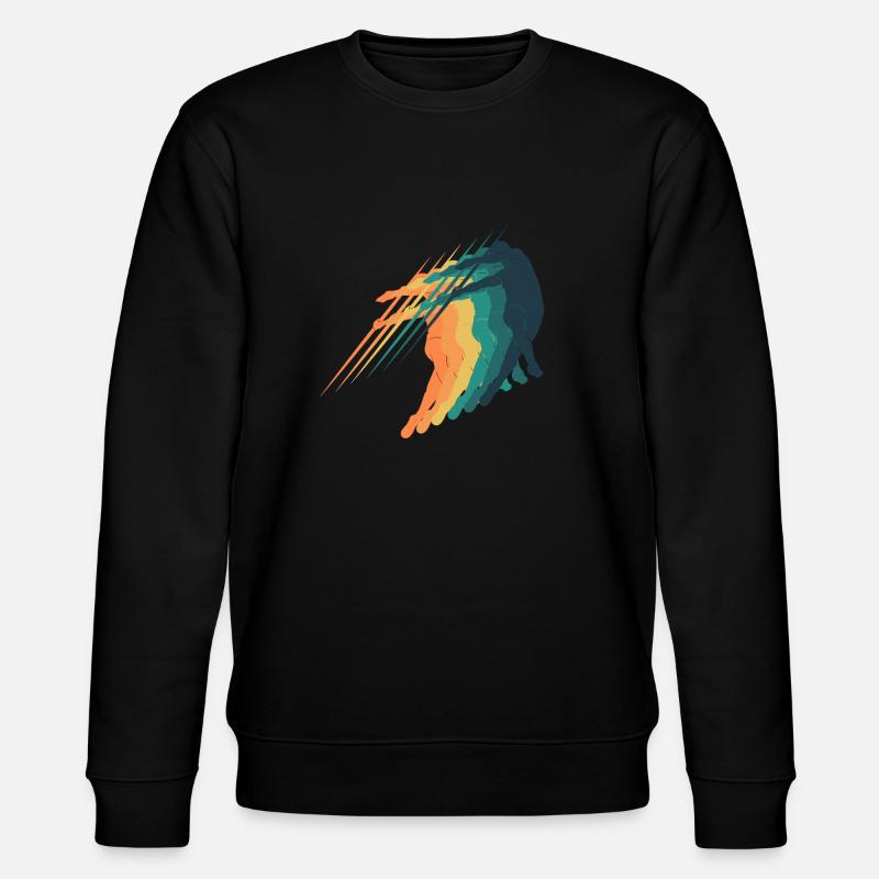 Retro-Speerwurf - Stanley/Stella Unisex Bio-Sweatshirt CHANGER  - Schwarz
