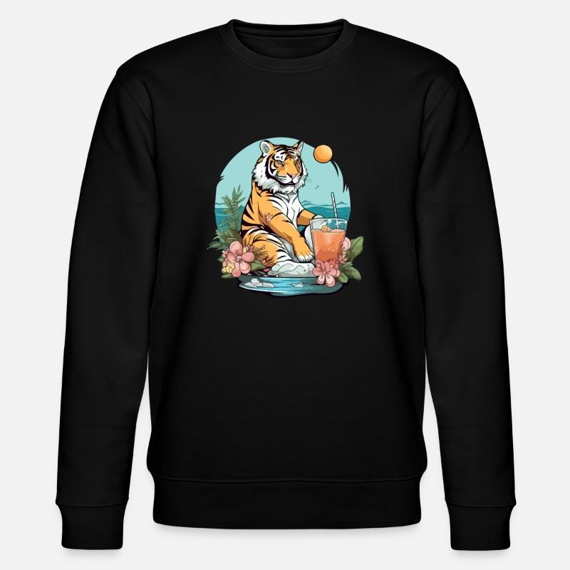 Koli der Tiger reelax - Stanley/Stella Unisex Bio-Sweatshirt CHANGER  - Schwarz