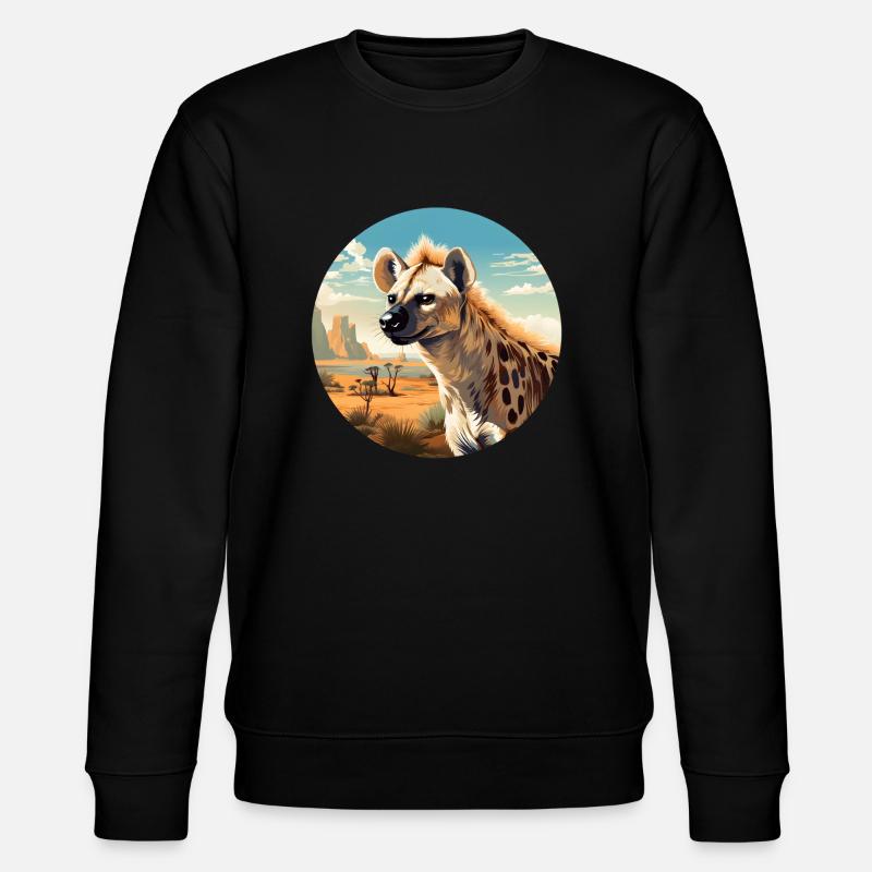 Hyäne - Stanley/Stella Unisex Bio-Sweatshirt CHANGER  - Schwarz