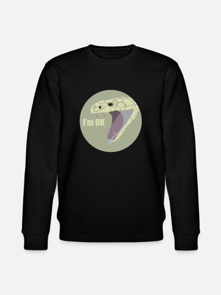 I am OK - Stanley/Stella CHANGER Unisex Organic Sweatshirt - black