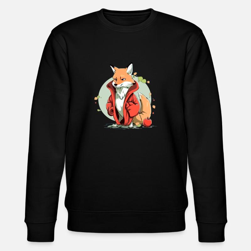 Zulo the fox - Stanley/Stella CHANGER Unisex Organic Sweatshirt - black