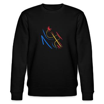 Amoureux de l’abstraction colorée - Sweat bio CHANGER Stanley/Stella Unisexe - noir - Devant - Nik (191cm) & Marisol (170cm)