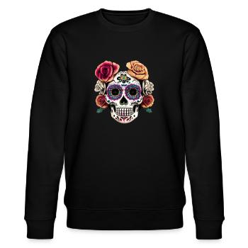 Dia de los Muertos - Stanley/Stella Unisex Bio-Sweatshirt CHANGER  - Schwarz - Vorne - Nik (191cm) & Marisol (170cm)