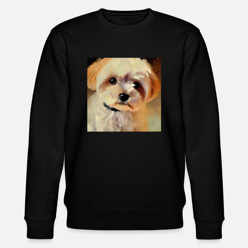 Der süßeste Hund der Welt - Stanley/Stella Unisex Bio-Sweatshirt CHANGER - Schwarz