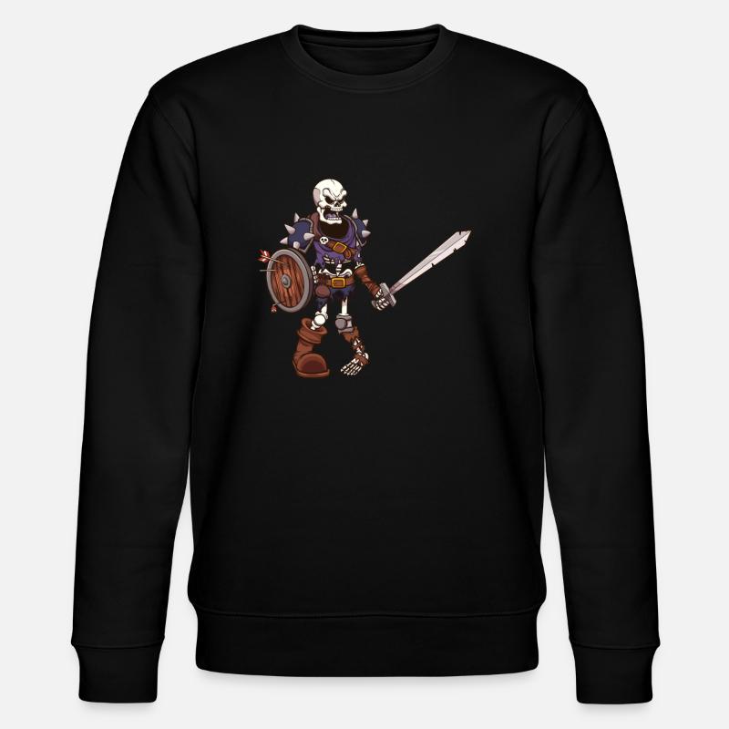 Skelett-Krieger - Stanley/Stella Unisex Bio-Sweatshirt CHANGER  - Schwarz