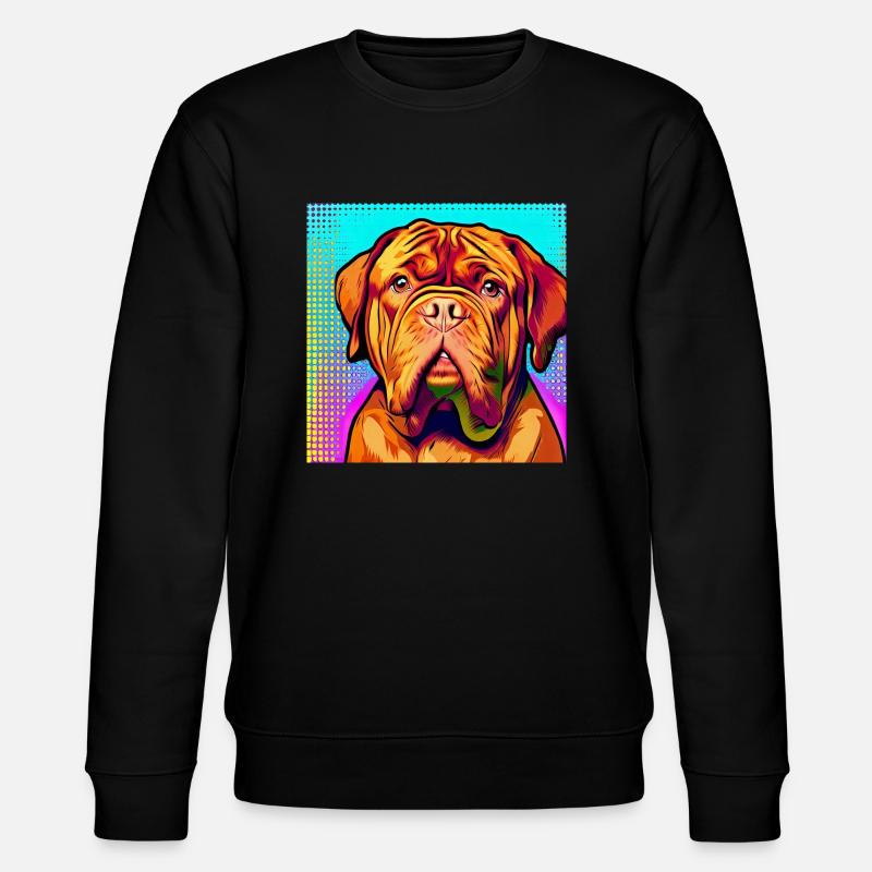 Bordeauxdogge Pop Art - Stanley/Stella Unisex Bio-Sweatshirt CHANGER  - Schwarz