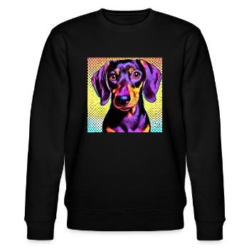 Teckel Pop Art - Sweat bio CHANGER Stanley/Stella Unisexe - noir - Devant - Nik (191cm) & Marisol (170cm)
