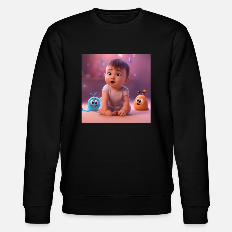 bébé mignon avec des créatures - Sweat bio CHANGER Stanley/Stella Unisexe - noir